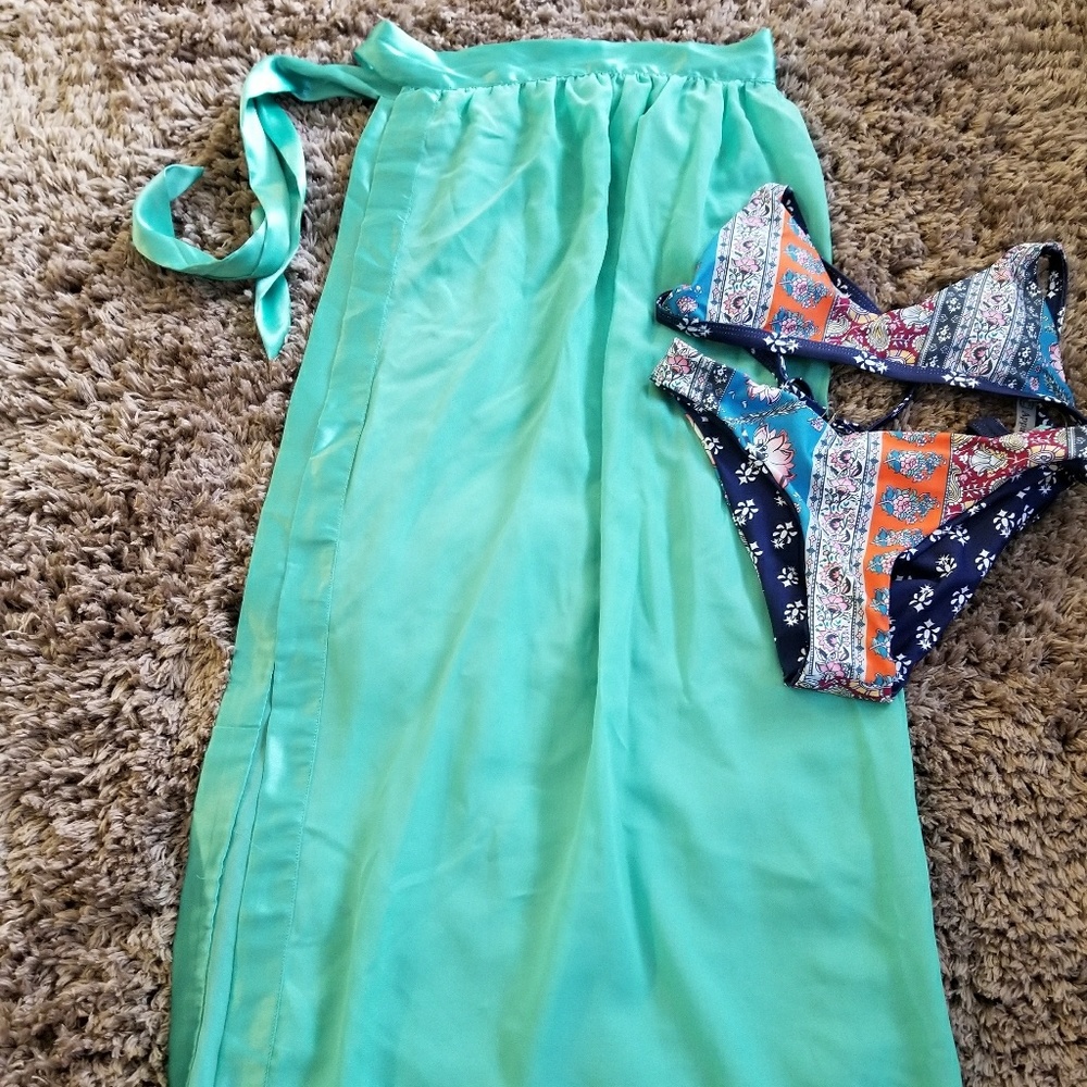 Satin beach tie wrap